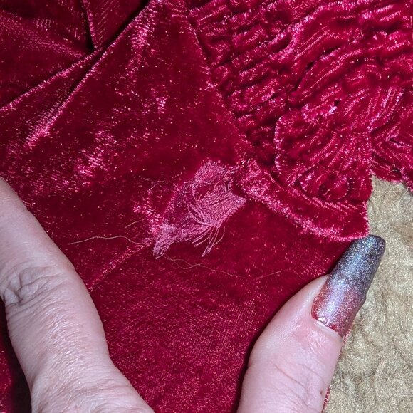 Torrid Crushed Velvet Smocked Long Sleeve Top - Picture 7 of 7